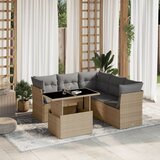vidaXL 6-dijelni set vrtnih sofa s jastucima bež od poliratana | shoptok.hr