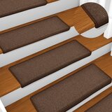  Prostirke za stepenice 15 kom 65x21x4 cm smeđe pravokutne rubove | shoptok.hr