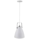 LIGHT. 11060-16 - Luster na sajli EVA 1xE27/60W/230V, prečnik 26,5 cm, bela