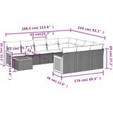  11-dijelni vrtni set s jastucima, sivi poliratan | shoptok.hr