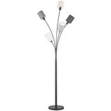 Fischer & Honsel Crna/siva stojeća svjetiljka s tekstilnim sjenilom (visina 172 cm) Koi – | shoptok.hr