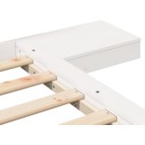 vidaXL Posteljni okvir z nočnimi omaricami Bela 120x200cm Trden les | Shoptok.si