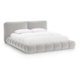 Micadoni Siva oblazinjena zakonska postelja s prostorom za shranjevanje z letvenim dnom 160x200 cm Solange – | Shoptok.si