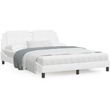 vidaXL Posteljni okvir z vzglavjem bel 160x200 cm umetno usnje | Shoptok.si
