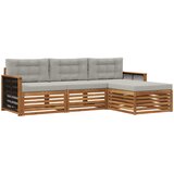  Set vanjskih sofa Prirodna i svjetlosiva 249 x 162,5 x 73 cm | shoptok.hr