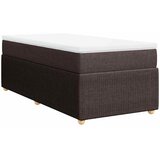  Krevet s oprugama i madracem tamnosmeđi 90 x 190 cm od tkanine | shoptok.hr