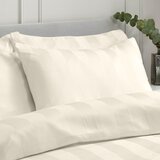Catherine Lansfield Kremno bela satenasta posteljnina za zakonsko posteljo 200x200 cm So Soft Satin Stripe &amp;ndash; Slike
