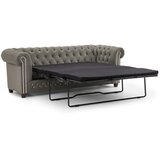 Ropez Siva baršunasti sklopiva sofa 203 cm York Blik – | shoptok.hr