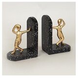  SET 2x držača za knjige zlatna/crna | Eponuda.com