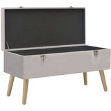 vidaXL Klop s prostorom za shranjevanje 80 cm siv žamet | Shoptok.si