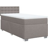 vidaXL Krevet s oprugama i madracem smeđesivi 90x200 cm od tkanine | shoptok.hr