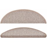  Prostirke za stepenice 10 kom 56x17x3 cm svijetlosmeđe poluokrugle | shoptok.hr