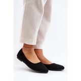 EVENTO PE1 Black Women's Suede Ballerina Flats Kommia | shoptok.hr