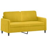  2-dijelni set sofa s jastucima žuti baršunasti | shoptok.hr