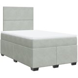 Box spring krevet s madracem svjetlosivi 120x200 cm baršunasti | shoptok.hr