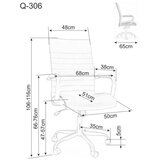  Uredska stolica Q-306 - Umjetna koža - crna | shoptok.hr