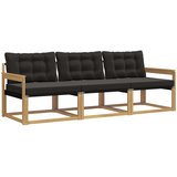  Set vanjskih sofa s jastukom 3 pcs Bijela i crna | shoptok.hr