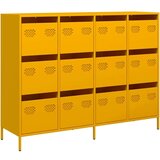 vidaXL Komoda gorčično rumena 135x39x103,5 cm hladno valjano jeklo | Shoptok.si