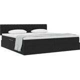  s od storage s uzglavljem Crna 200 x 200 cm Baršun | shoptok.hr