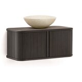 Kave Home Tamno smeđi zidni ormarić za ispod umivaonika u dekoru jasena 90x40 cm Mailen – | shoptok.hr