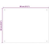  Kuhinjska zaštita od prskanja crna 80 x 60 cm kaljeno staklo | shoptok.hr