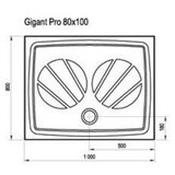 Ravak XA03A401010 Gigant 100 x 80 cm pravokotna tuš kad iz litega marmorja | Shoptok.si
