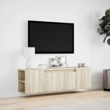  Zidni TV ormarić s LED svjetlima boja hrasta 135x31x39,5 cm | Eponuda.com