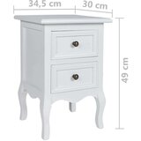  Noćni ormarići s 2 ladice 4 kom MDF bijeli | shoptok.hr