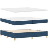  LED Box Spring Krevet s uzglavljem Plava 200 x 200 cm tkanina | shoptok.hr