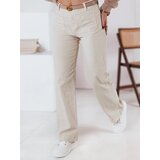 DStreet Spodnie damskie sztrukoswe wide leg WELVIA jasnobeżowe | Shoptok.si
