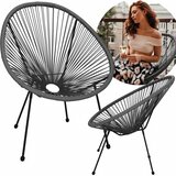 springos vrtna stolica od ratana,siva 72 x 82 x 85 cm | shoptok.hr