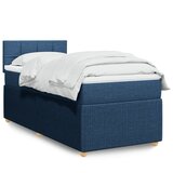 Maison Chic Box spring postelja - Vzmetna postelja z vzmetnico modra 90x200 cm blago SL11240, (21881795) | Shoptok.si