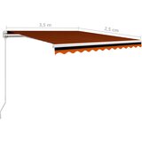 Tenda na ručno uvlačenje 350 x 250 cm narančasto-smeđa | Eponuda.com