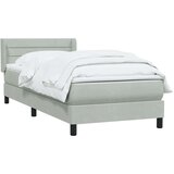 Box Spring krevet s madracem svijetlo sivi 80x210 cm baršun | shoptok.hr