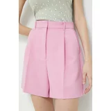 Abercrombie & Fitch Kratke hlače za žene, boja: ružičasta, glatki materijal, visoki struk