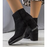 Gemre Black block-heeled ankle boots Silas | Shoptok.si