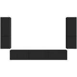  Komplet TV omaric 4 pcs Črna Konstruiran les - - črna - 61.16 - 30 x 31 x 60 cm - 2025-vidaXL-Uvoz_2 | Shoptok.si