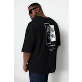 Trendyol Plus Size T-Shirt - Black - Oversize Cene