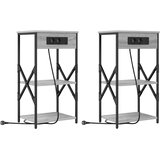  Noćni ormar 2 pcs Siva Sonoma 41 x 31 x 76 cm Konstruirano drvo | Eponuda.com
