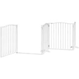  Vrata za pse s vratašcima 8 panela sklopiva 640 cm drvo topole Bijela 80 x 90 x 2 cm | shoptok.hr