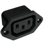Cabletech vtičnica za v ohišje , montažna, 3- pin, 220 v, črna Cene