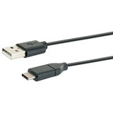 SCHWAIGER USB adapterski kabel 3.1 C vtikač / 2.0 A vtikač (1 m, Črne barve) Cene