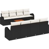  9-dijelni vrtni sofa set s jastučićima crni poliratan akacija | shoptok.hr