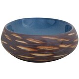 Nadgradni umivaonik smeđe-plavi ovalni 59x40x15 cm keramički | shoptok.hr