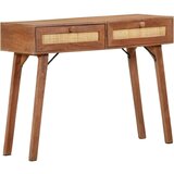 vidaXL Konzolna mizica 100x35x76 cm trden mangov les | Shoptok.si