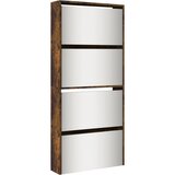  The Living Store Omarica za čevlje z ogledalom 4-nadstropna hrast 63x17x134 cm - Omarica Za Čevlje, (21442352) | Shoptok.si