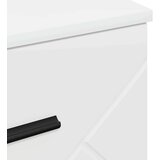 vidaXL Nočna omarica s predalom Bela z visokim sijajem 38 x 38 x 66 cm | Shoptok.si