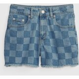 GAP Kids Denim Shorts High Rise Girlfriend Washwell - Girls Cijene