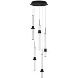 Nova Luce Mat črna keramična LED zatemnitvena viseča svetilka s senčilom iz akrilnega stekla ø 35 cm Stalactite – | Shoptok.si