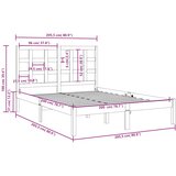  Okvir za krevet od masivne borovine crni 200 x 200 cm | shoptok.hr